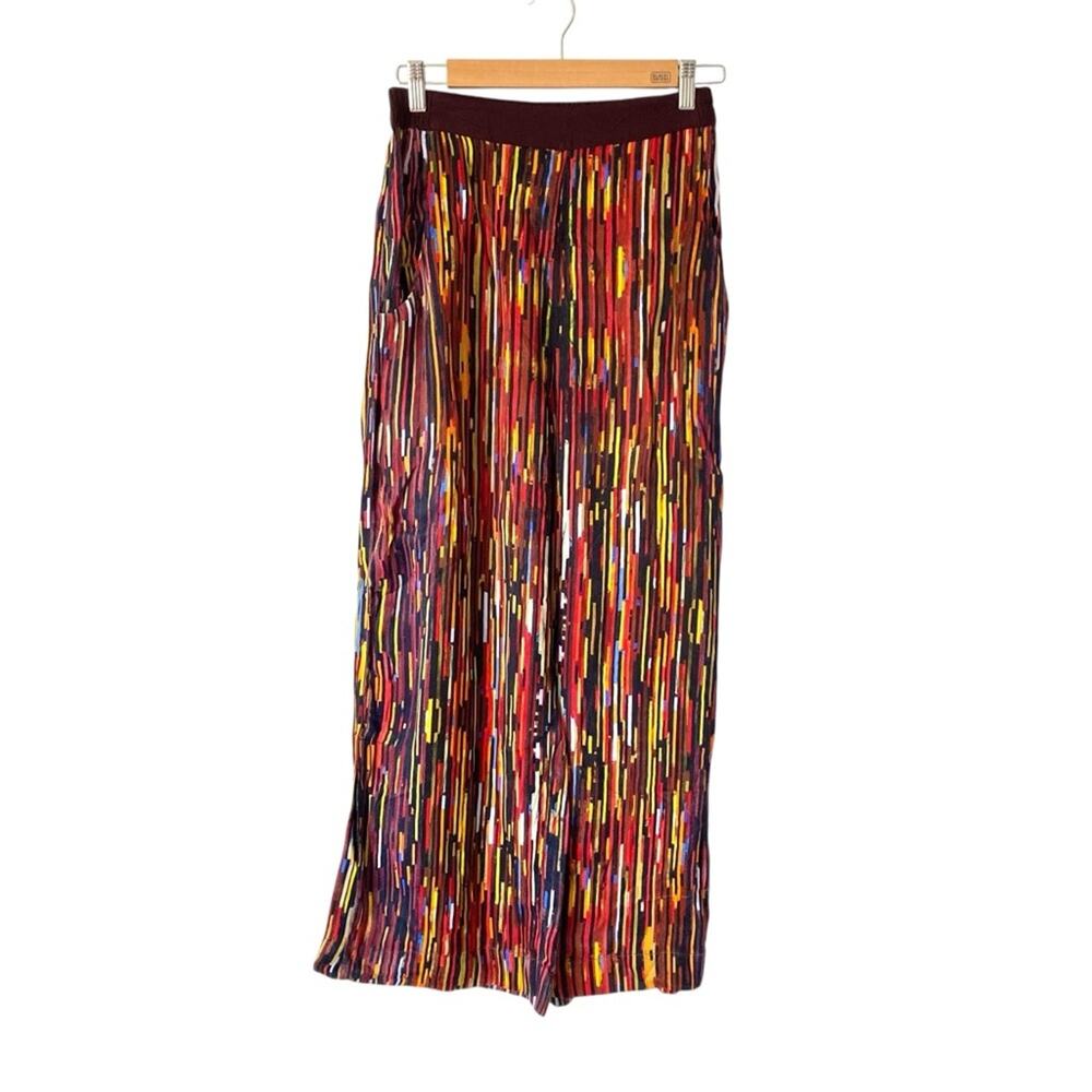 Blank London Wide Leg Stripe Pants Multicolor Red size small